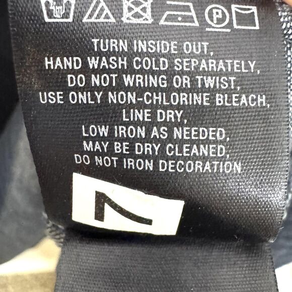 Holding Horses Dress Womens 8 Blue Denim Embroidered Floral Shift Anthropologie - Picture 10 of 11